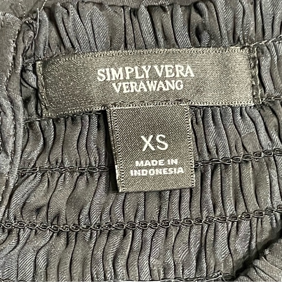 Simply Vera Vera Wang Black Sleeveless Smocked Dress NWT, Sz XS - Picture 10 of 16